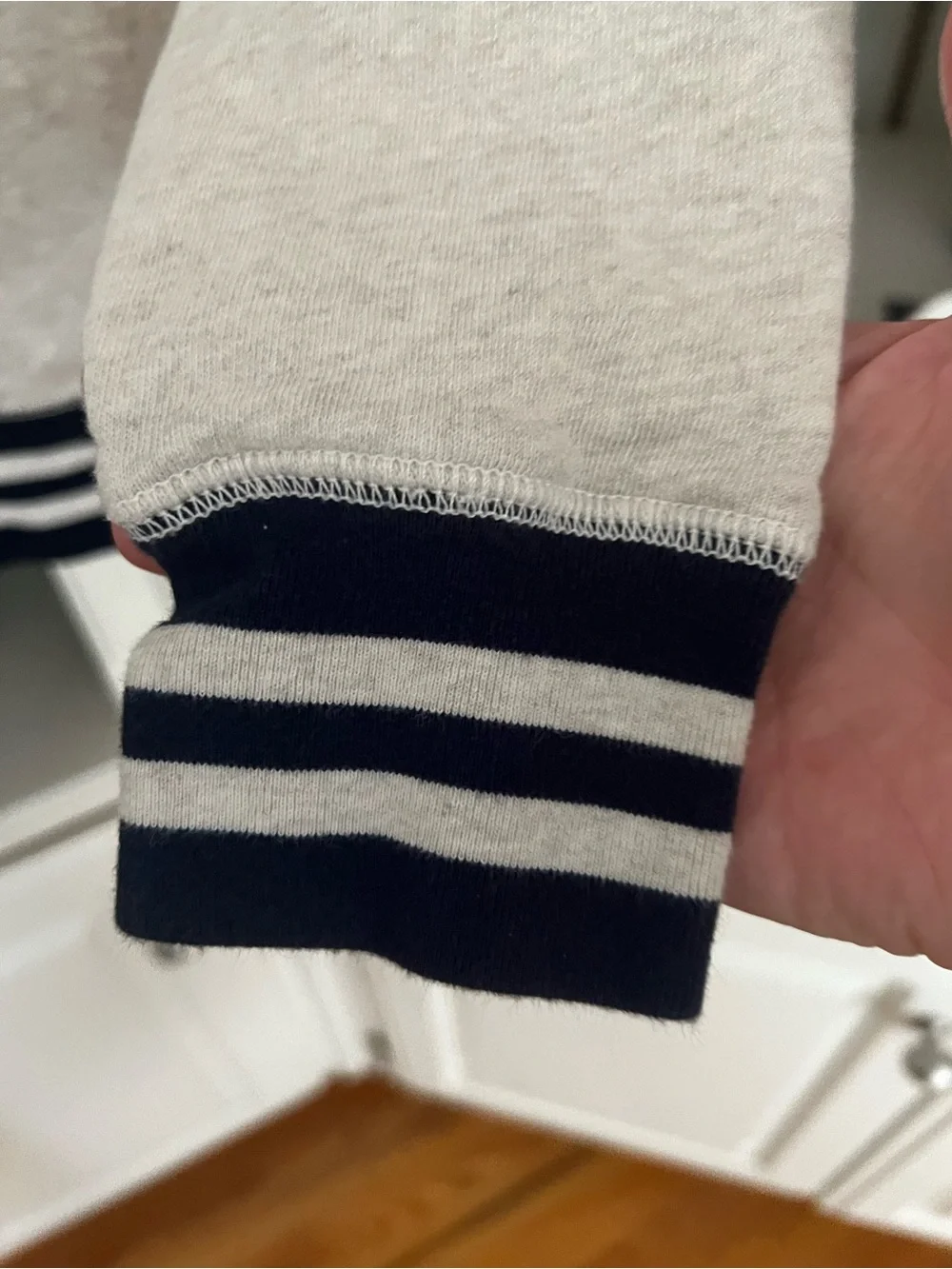 Polo by Ralph Lauren Boys Cream & Navy Logo Crewneck Sweatshirt